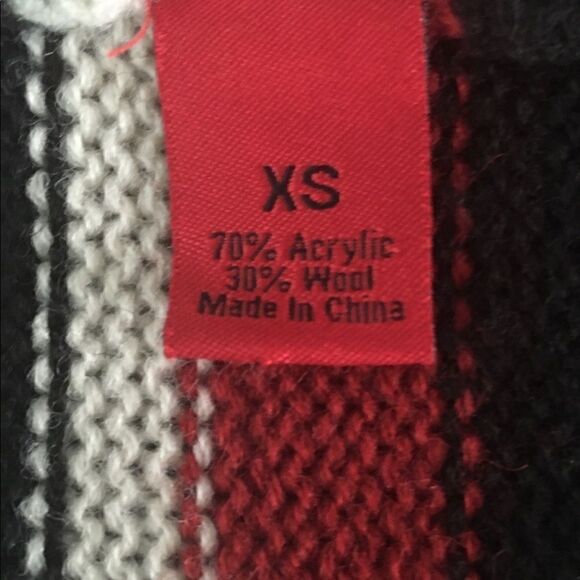 5/48 Open Knit Cardigan Aztec Pattern Sweater XS - Picture 5 of 7